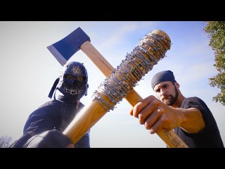 Rick's Hatchet VS Lucille! The Walking Dead in REAL LIFE!