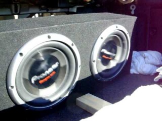 2 12 Pioneer Subwoofers TS-W308D4 Bass, I Love You--Hifonics BXI1610D Amplifier