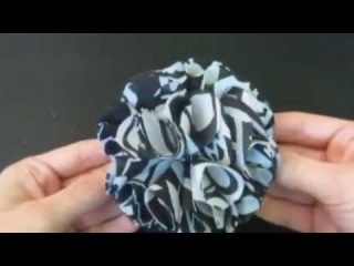 Мастер-класс бант пушистый ,из любой ткани Tutorial: Flor de tela glamorosa. Glamorous fabric flower