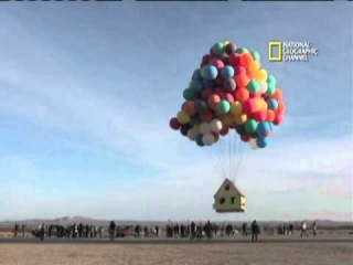 Дом, летающий на воздушных шарах