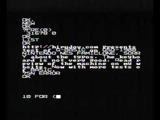G BASIC on GSD-1988 Nintendo NES Famiclone