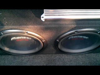 Любители басса! http://vk.com/i.love.big.bass Orion 1200D pushing 2x Pioneer TS-W309S4