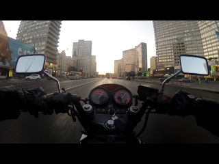 Sunny Moscow on Motorcycle