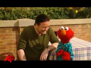 Gervais + Elmo = Hilarity on Sesame Street