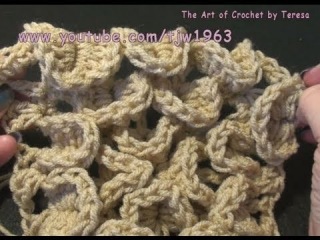 Left Hand Crochet - How to make a Square Crochet Scale Crocodile Stitch - Left Hand Version