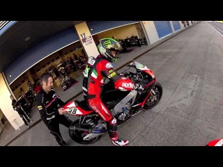 Alex Hofmann chasing Eugene Laverty - Helmet Cam Jerez !