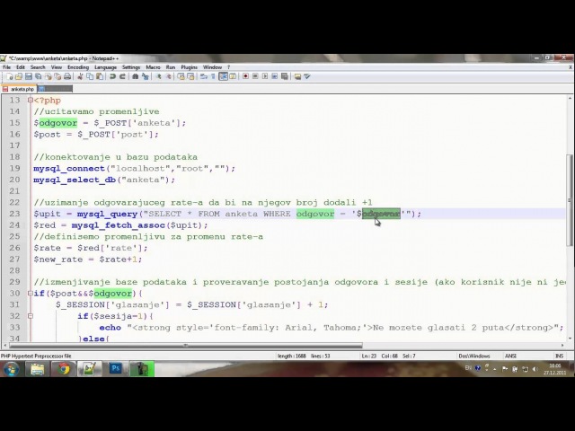 PHP - Pravljenje ankete