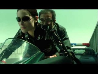 The Matrix Reloaded : Motorcycle escape/chase (HD) ~umR best movie scene fest!