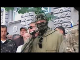 Выступление командира батальона Донбасс на митинге в поддержку АТО.(2) 29.06.2014