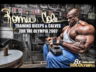 Ronnie Coleman - The King Of Bodybuilding - Biceps & Calves Training For The Olympia 2007