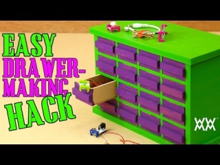 Make a small-parts storage cabinet. Making all the drawers is simple!
