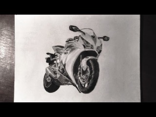 Honda CBR 1000rr Charcoal & Graphite Drawing