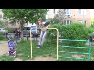 Летняя тренировка на турниках (workout и gimbarr)