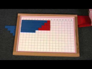 Montessori Math Lesson - Addition Strip Board Making 10's