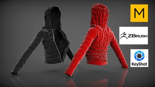 Marvelous Designer 5 - Time Lapse - Experiment with Pattern - Down Jacket