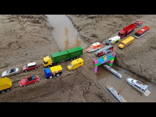 Car toy videos for kids | Excavator, truck, dump truck, cranes, boat | Bi Bi Kids