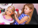 Diana playing and makes Make up for Baby Doll toys Video for children