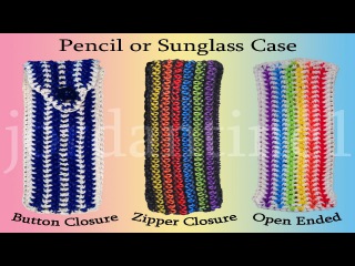Пенал из резинок New Pencil / Glasses / Sunglasses Pouch Case - Rainbow Loom - Hook Only - Rubber Band Crochet