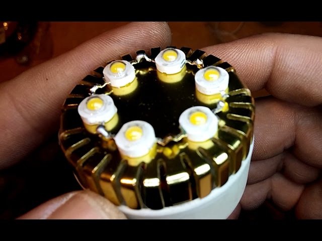 Самодельная светодиодная лампа 6W.