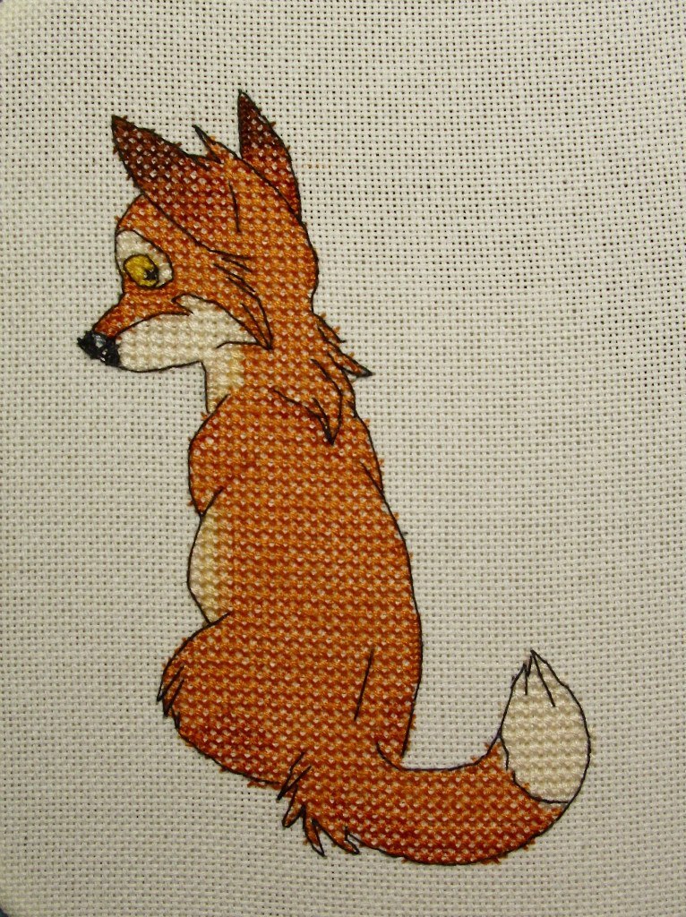 Лиса вышивка крестом схемы