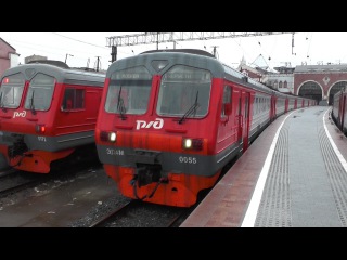 Электропоезд ЭД4М-0055 станция Москва-Пассажирская-Казанская