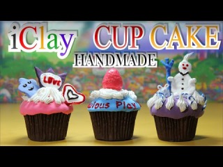 DIY iClay (Play-Doh) CUP CAKE kit handmade - Kids kitchen Playground Unboxing