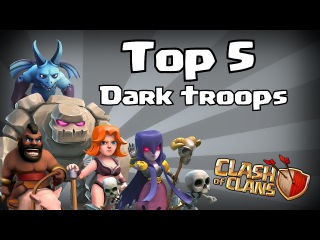 Clash of clans - Top 5 Dark troops! (8 bit edition)