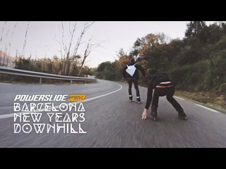 Barcelona new years downhill - Powerslide FSK Inline skates