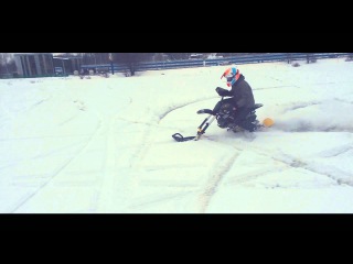 Питбайк зима гусеница pitbike snow