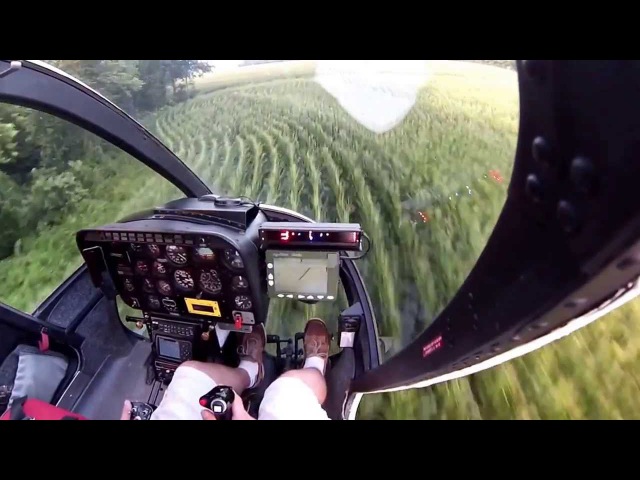 Helicopter crop dusting in Kentucky