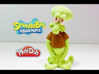 Learn to make Squidward Tentacles using Play Doh from Spongebob Squarepants
