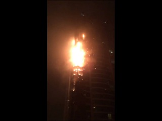 Fire in Marina Torch Tower in Dubai | Vision #1