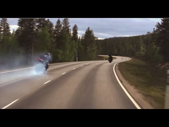 Motorbike street drifting