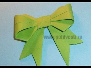 Как Сделать Из Бумаги Оригами Бант. Подробный Мастер Класс. How to Make a Paper Bow