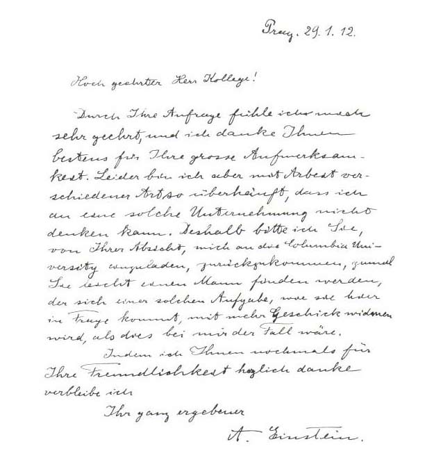 Почерк эйнштейна