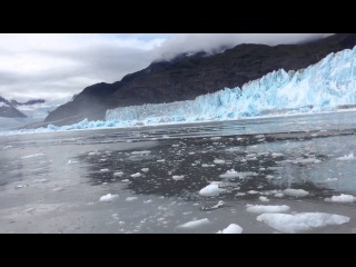 Greatest Glacier Calving Ever!!! Whole Face Falls Down And Pops Back Up While People Freak Out!!