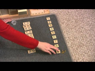 Montessori Math Lesson - 9 Layout