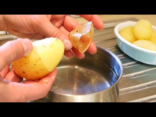 Super Quick Potato Peeling! - Life Hack (Как быстро почистить варёный картофель?)