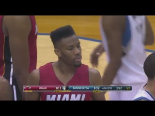 Norris Cole & Hassan Whiteside's Embarassing Turnover vs Timberwolves | Feb 4, 2015 | NBA 2014-15