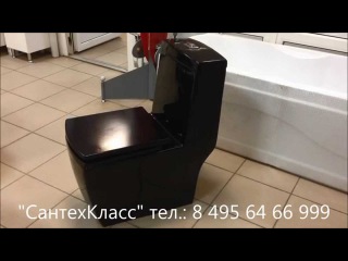 Унитаз черный моноблок STYLE LUX 050 ARCUS Стайл Люкс. SantehKlass.ru