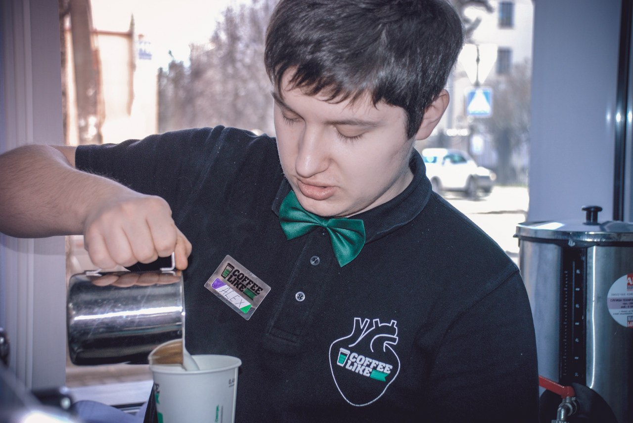 Александр Гужавин на открытии нашего кофе-бара