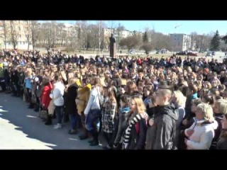 Виконання Державного Гімну України викладачами та студентами ТНПУ ім. В. Гнатюка