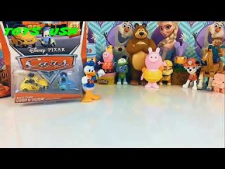 Donald Duck Cars meet new friends peppa pig Маша и Медведь Paw Patrol Play Doh Minecraft
