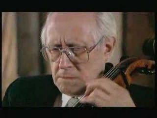 Rostropovich plays the Sarabande from Bach's Cello Suite # 1