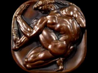 Nude Male Medallic Art