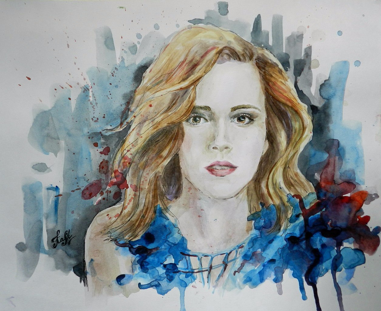 Девушка акварелью рисунок поэтапно