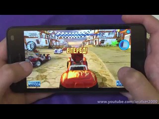 обзор Microsoft Lumia 550 - тест производительности в гонках - Asphalt 8, GT2, 4x4 OffRoad и т.п.