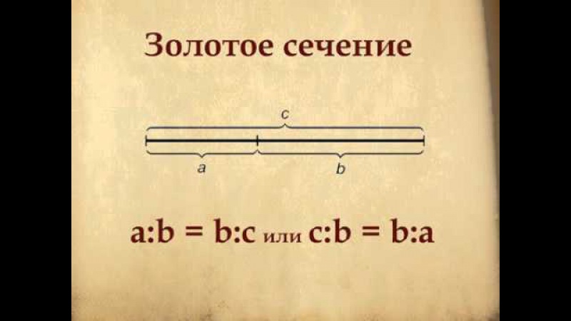 Пропорции золотого сечения