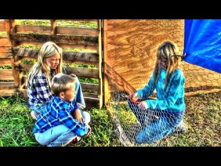 Pallet Recycling - Building A Free Chicken Pen - Part 1 | Homestead Kids