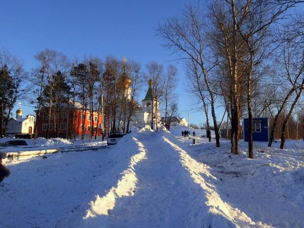 Парк северный хабаровск зимой